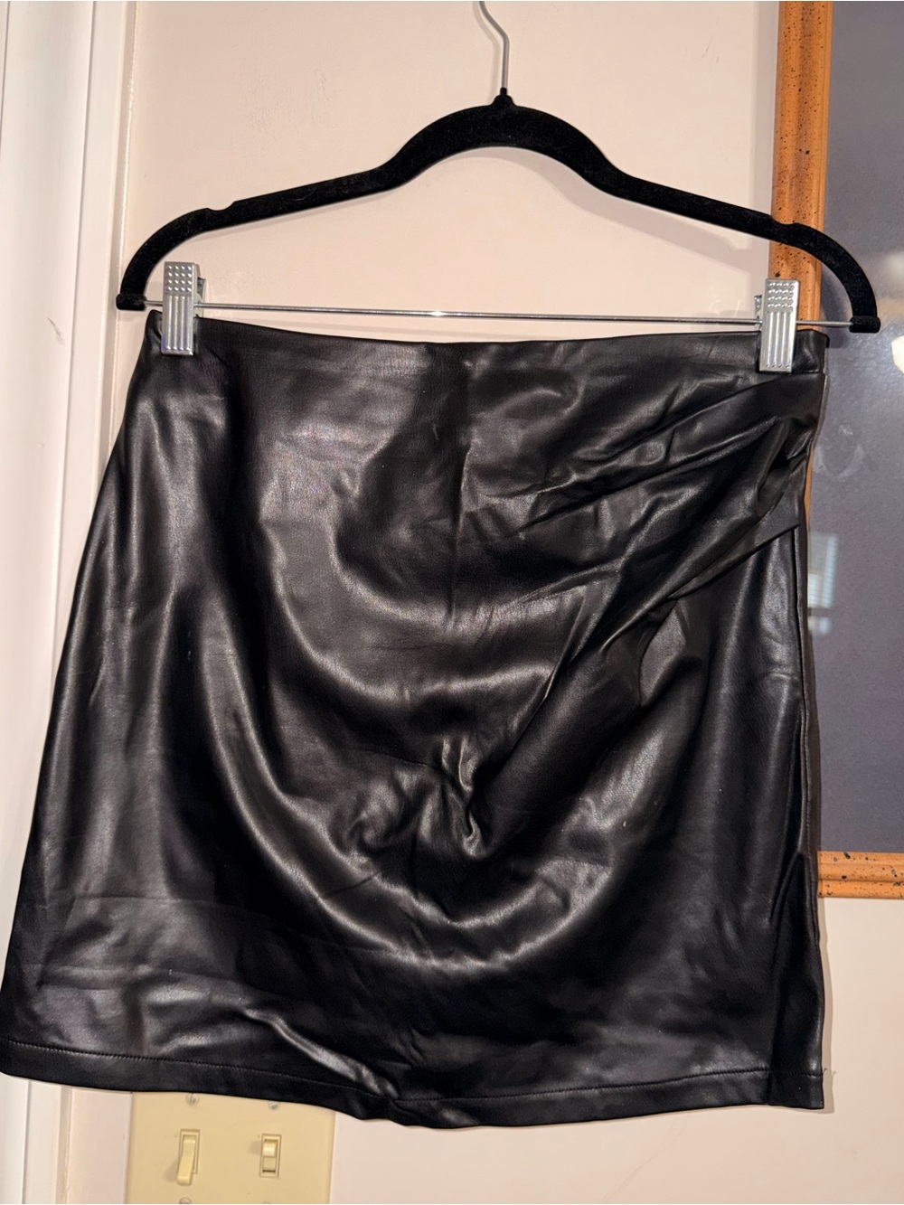 Ee:some Boutique Faux Leather Black Mini Skirt - Women